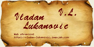 Vladan Lukanović vizit kartica